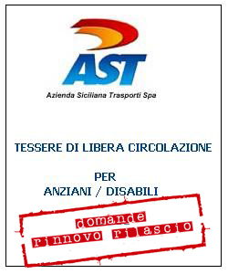  Rilascio  della tessera  di  libera  circolazione  A.S.T.  anziani e disabili per l'anno 2025.